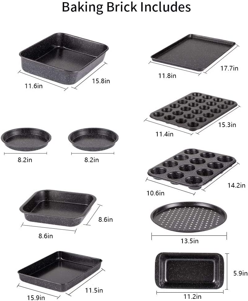 Fit Choice 10-Piece Nonstick Baking Set With Baking Pan,